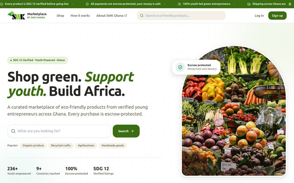 SWK Marketplace website preview